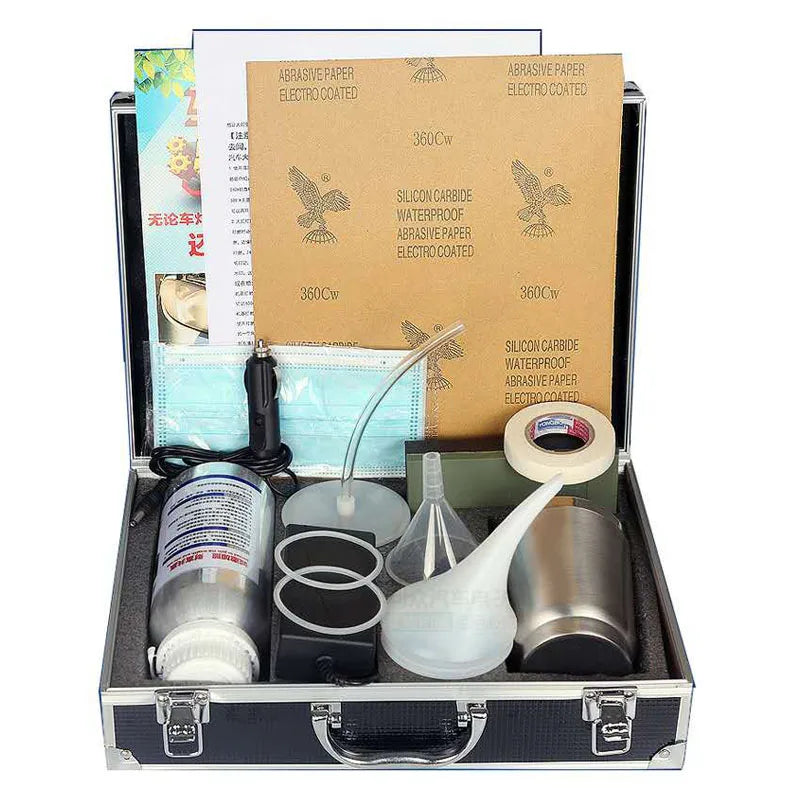Kit de pulido quimico para faros de coche
